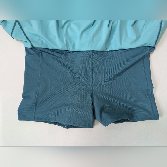 ATHLETA ACE Blue/Green Marble Borealis  Pattern Tennis Skirt Skort Size 1X NWT - Picture 9 of 13